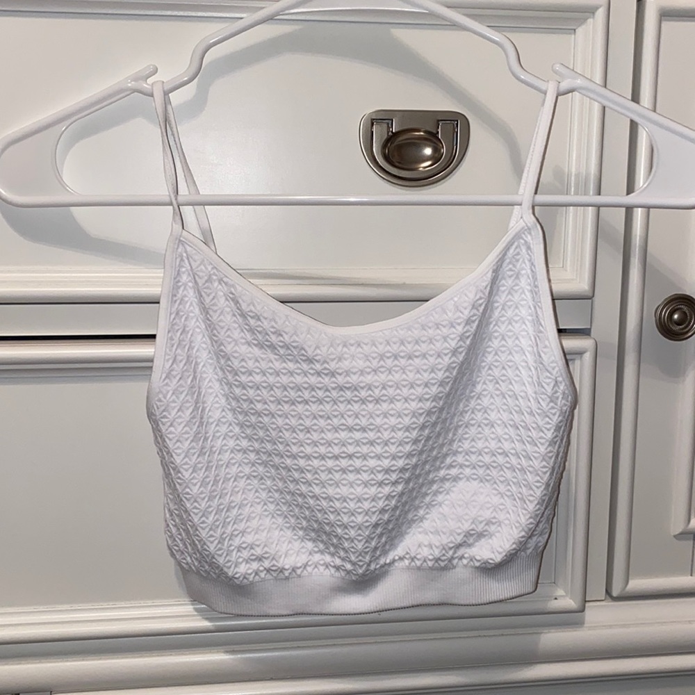 cropped white tank